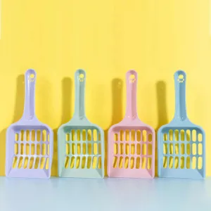 لبلاستيك الملونة مجرفة الرمل لطيفCat Litter Scoop Plastic Colorful Sand Shovel Cute Style