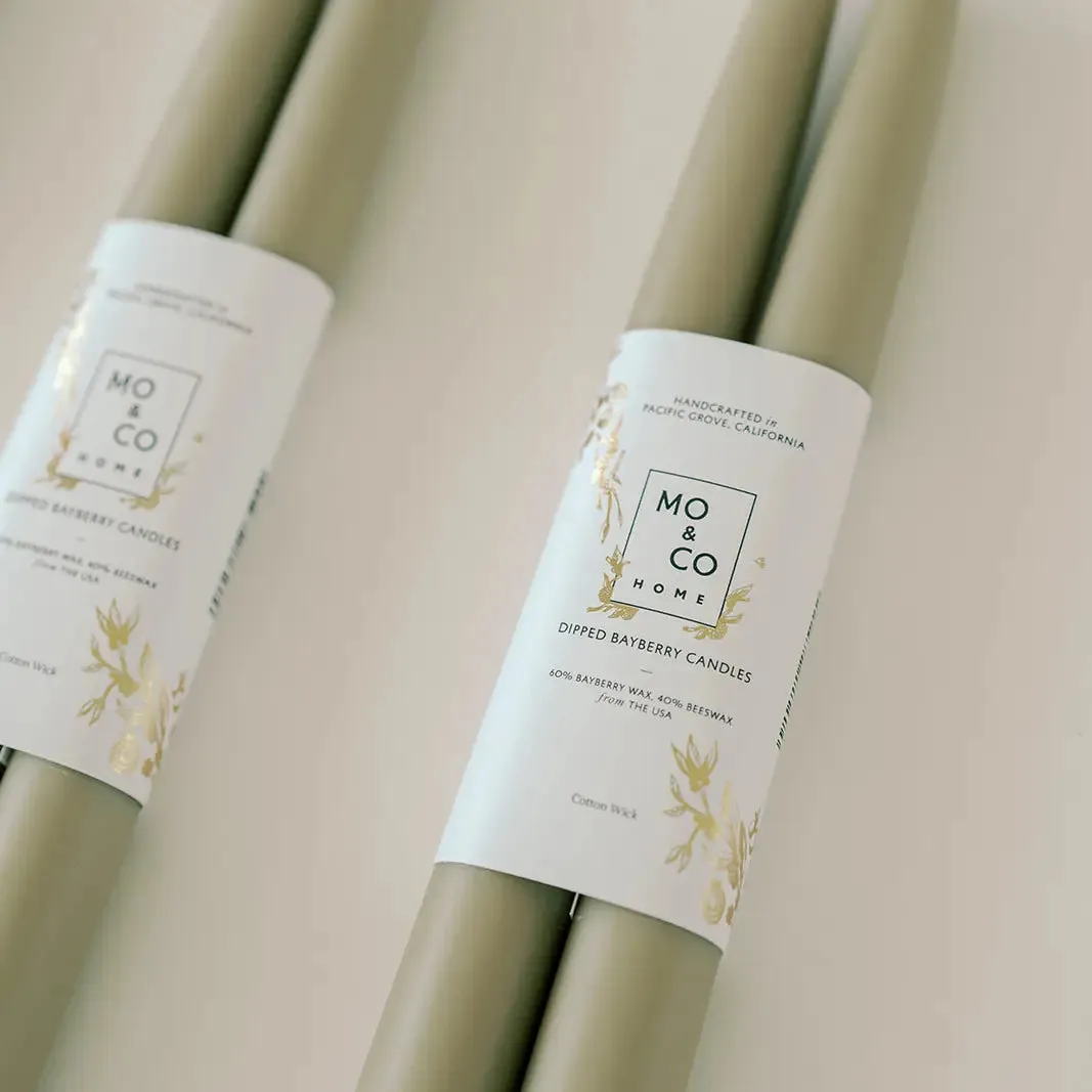 10" Beeswax Dipped Candles