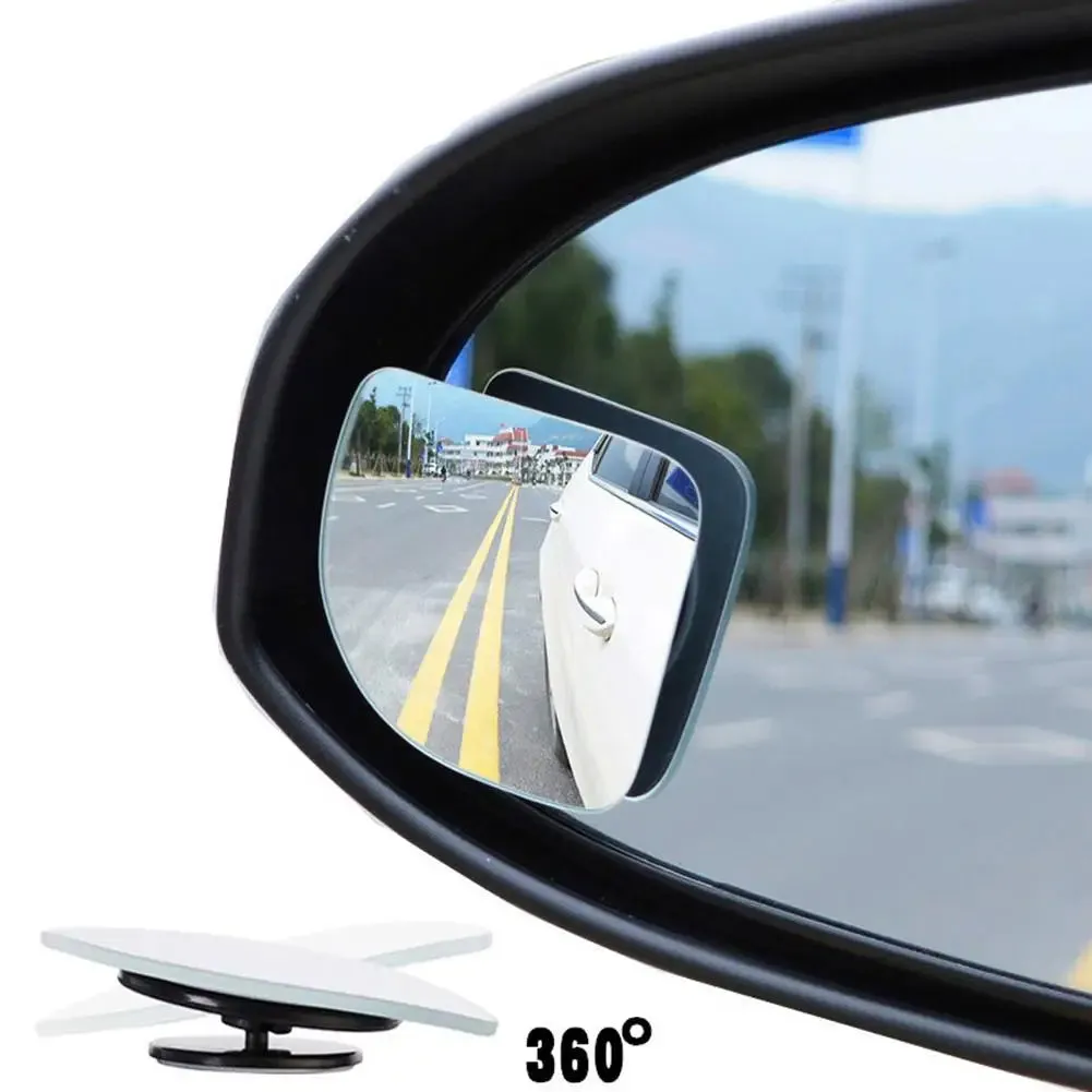 2pcs Car Blind Spot Mirrors 360 Adjustable Rearview Mirrors for Cars Hd Frameless Small Round Mirrors