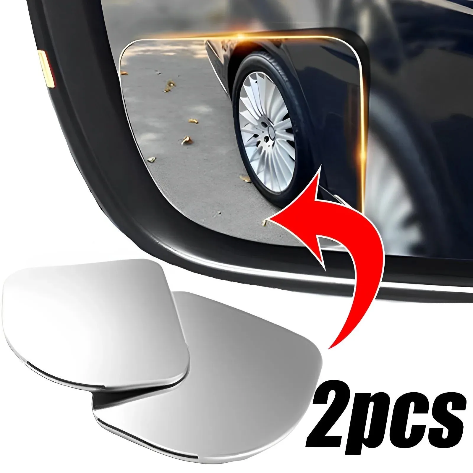 2pcs Car Blind Spot Mirrors 360 Adjustable Rearview Mirrors for Cars Hd Frameless Small Round Mirrors