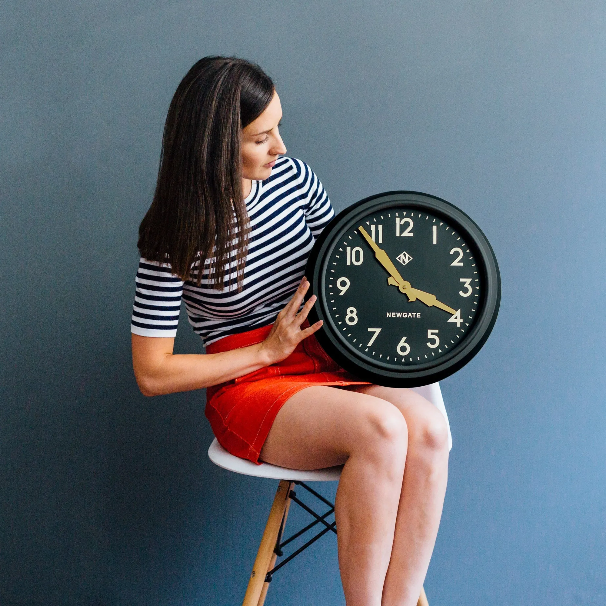 50S Electric Clock | Black | Reverse Dial