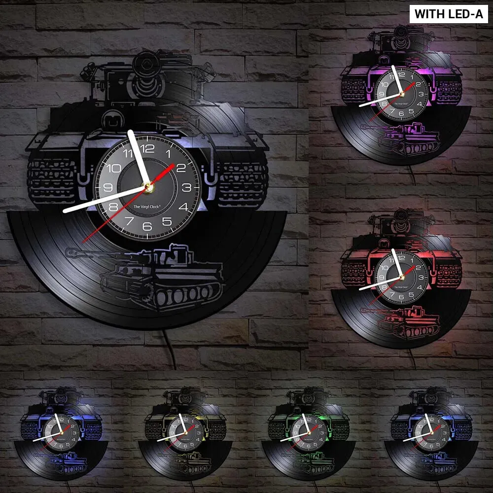 Army Tank Vinyl Record Wall Clock
