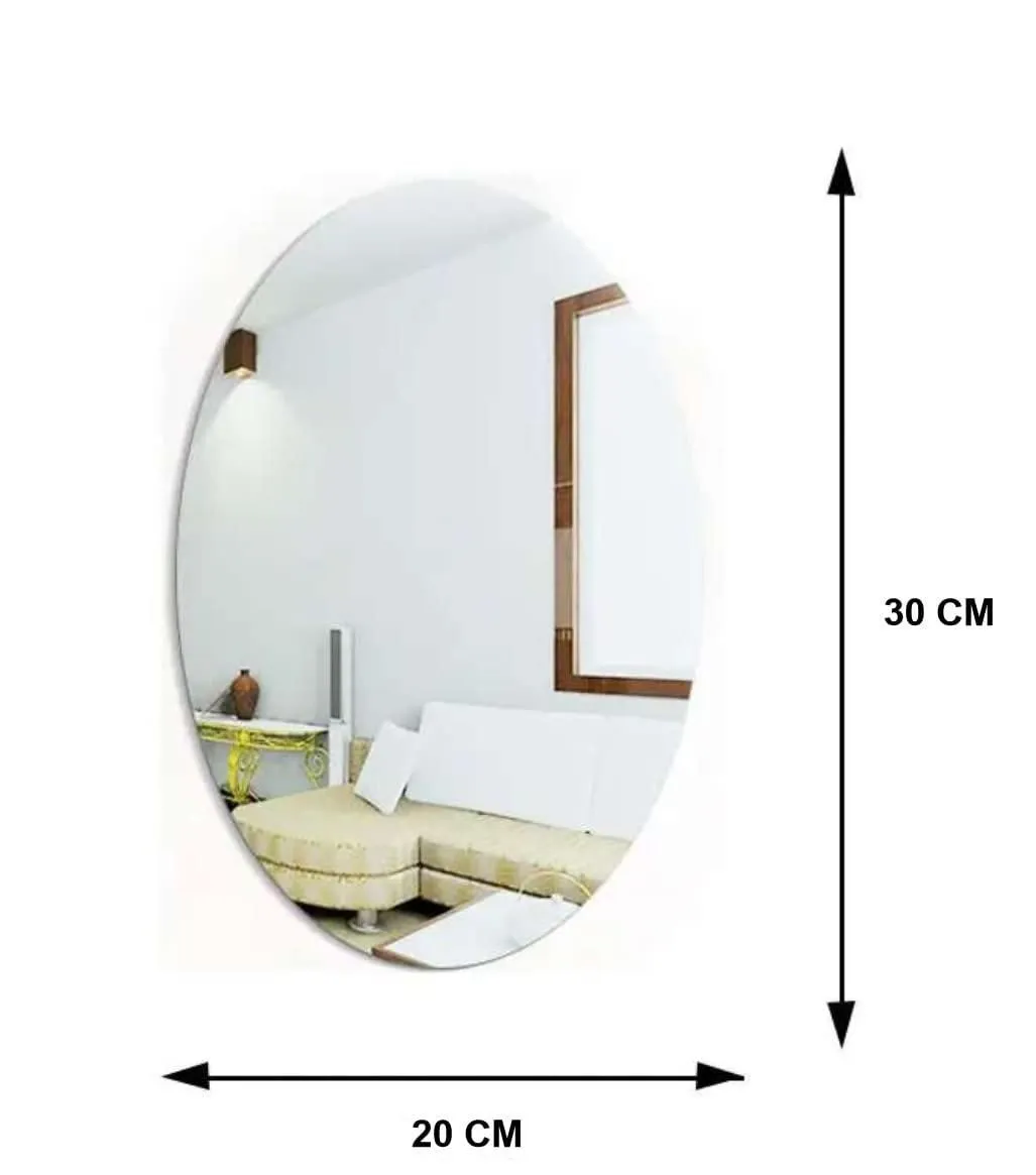 Combo of Oval Shape & Square Shape Mirror  (Pack of 2)