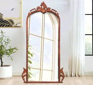 CORSICA DESIGNS 60x24 Victorian Metal Full Body Mirror for Living Room, Bedroom and Corner, Full Length Mirror in Big Size, Saint Gobain Glass, Wall Hanging and Standing (Vintage Copper, X-Large)