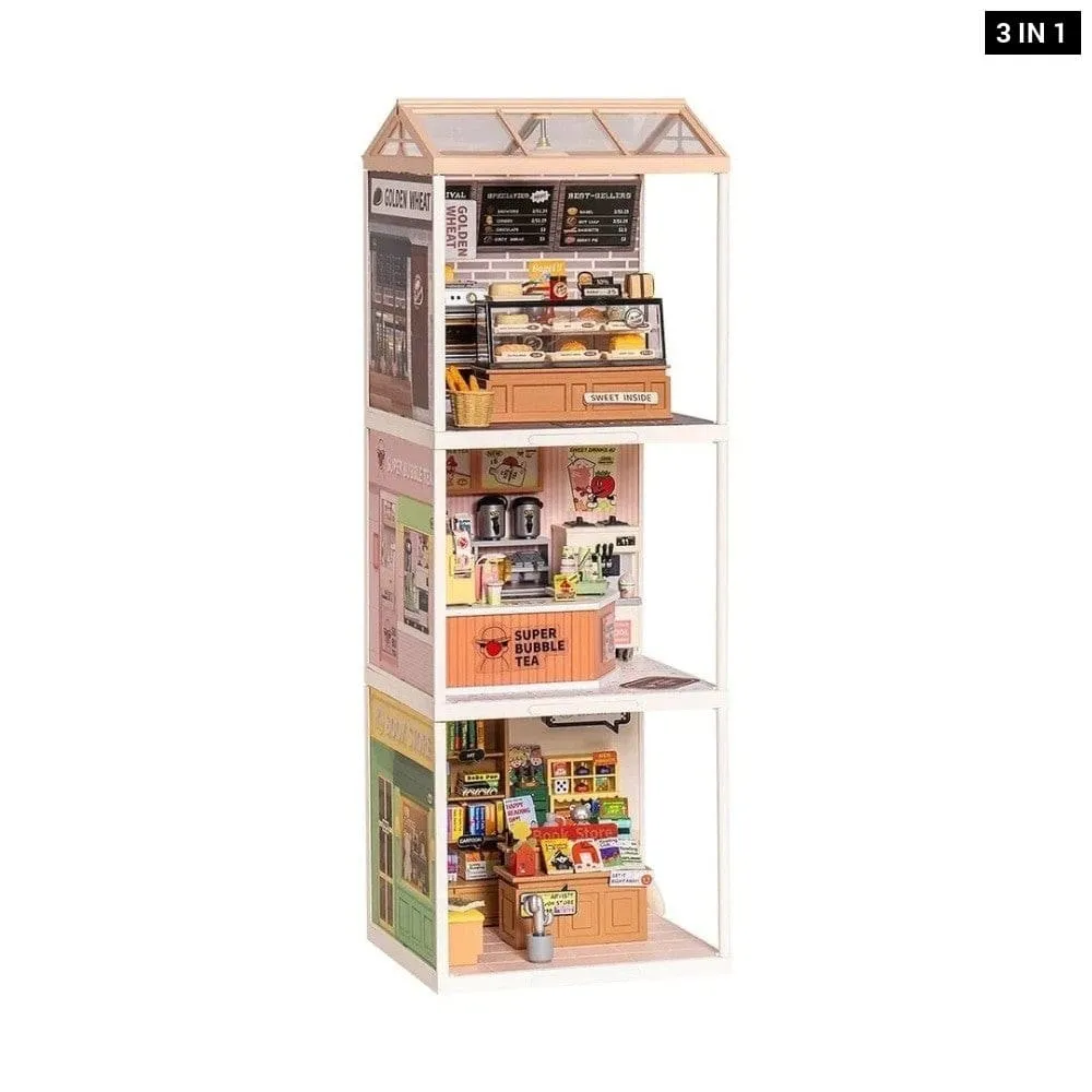 Create Plastic Buliding Blocks Diy Miniature House Kit for Kids and Adult 3d Puzzle Multi-scene for Fun
