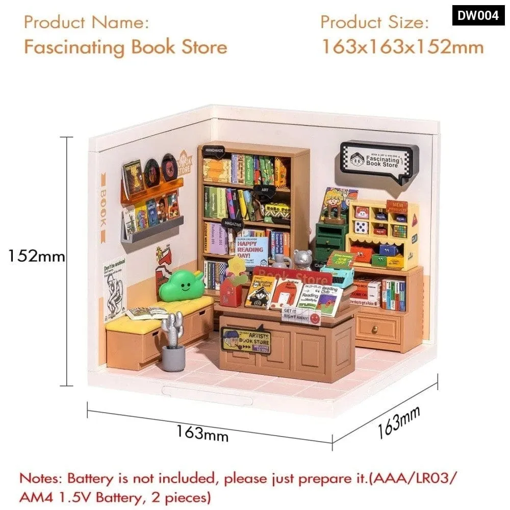 Create Plastic Buliding Blocks Diy Miniature House Kit for Kids and Adult 3d Puzzle Multi-scene for Fun
