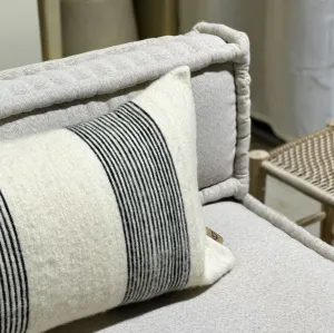 Household Hardware - Wool Pillow - Black Stripes