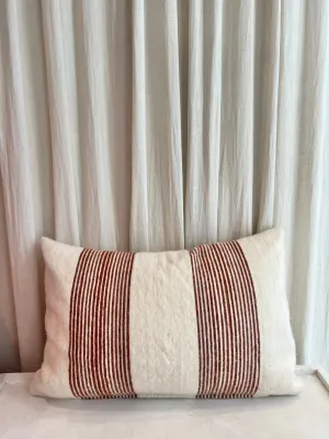 Household Hardware - Wool Pillow - Brown Stripes