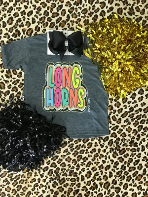 KIDS COLORFUL LONGHORN TEE