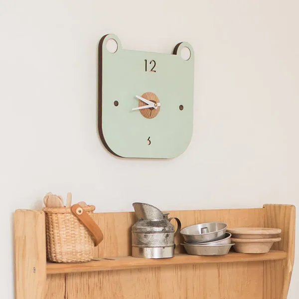 Menagerie Clock - Bear by Tree by Kerri Lee