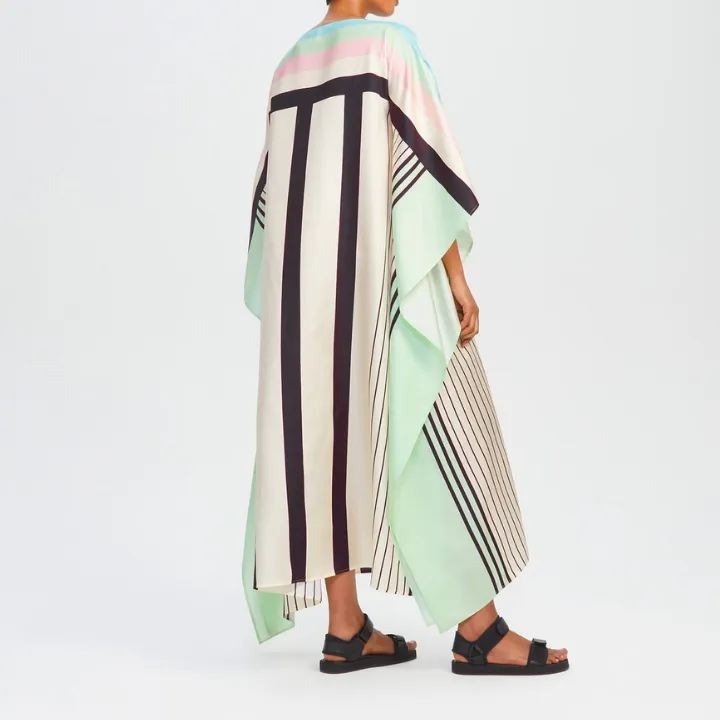 Silken Angles Premium Geometric Kaftan KAF0061