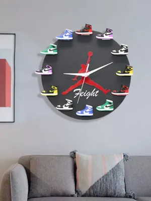 Wall Clocks Living Room Decoration 30cm Small Basketball Shoes