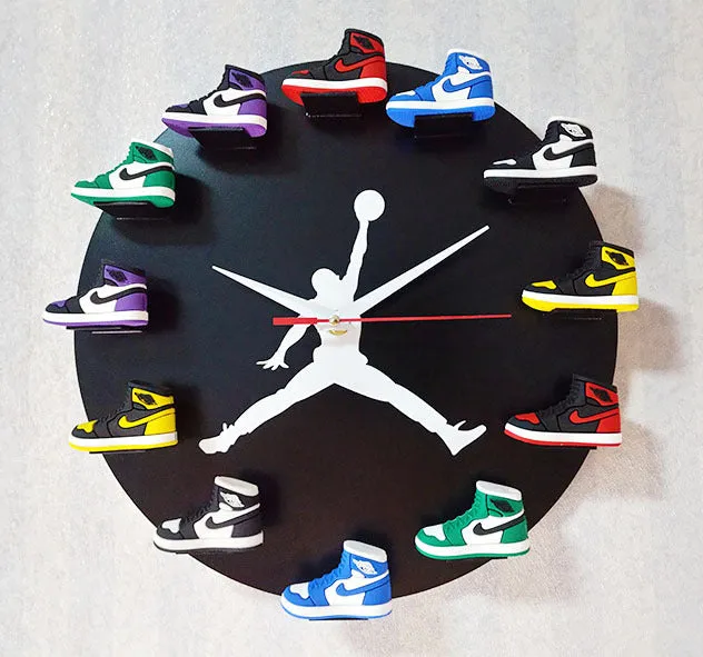 Wall Clocks Living Room Decoration 30cm Small Basketball Shoes