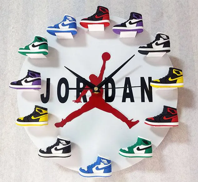 Wall Clocks Living Room Decoration 30cm Small Basketball Shoes