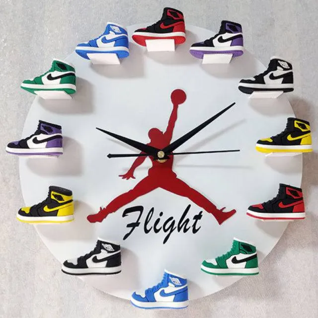 Wall Clocks Living Room Decoration 30cm Small Basketball Shoes