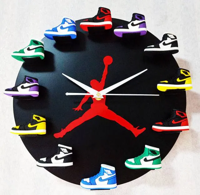 Wall Clocks Living Room Decoration 30cm Small Basketball Shoes
