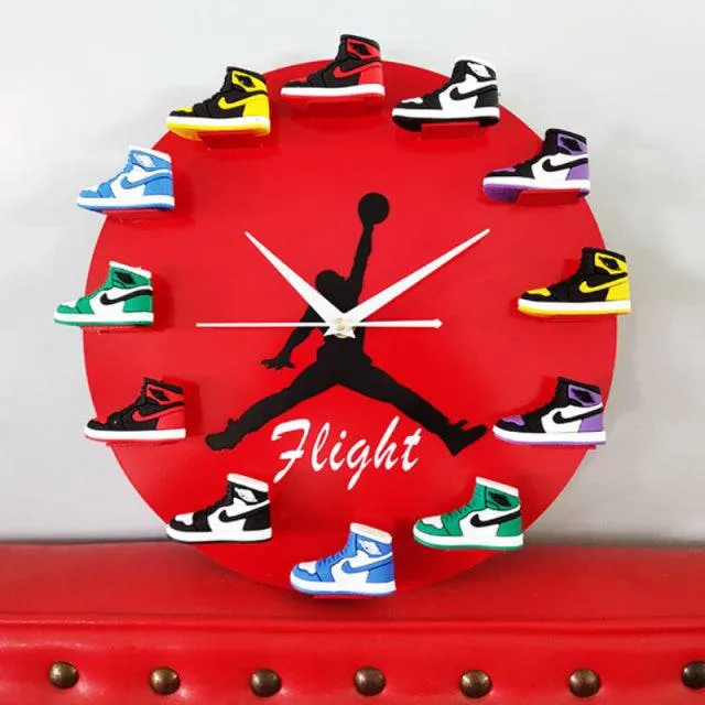 Wall Clocks Living Room Decoration 30cm Small Basketball Shoes