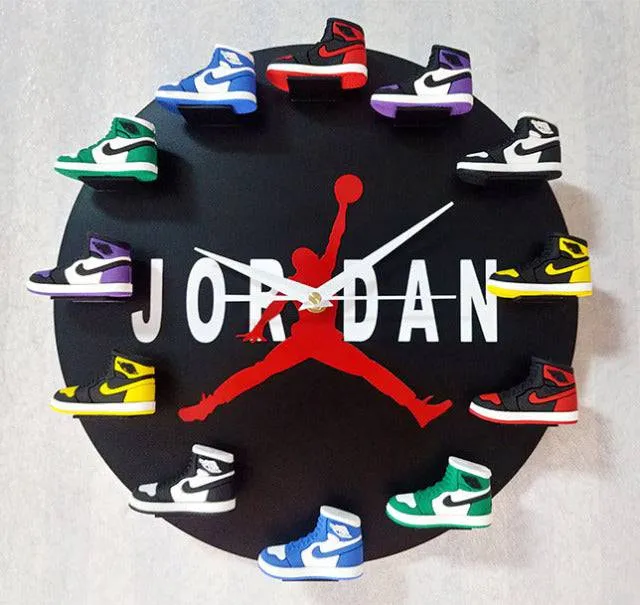 Wall Clocks Living Room Decoration 30cm Small Basketball Shoes