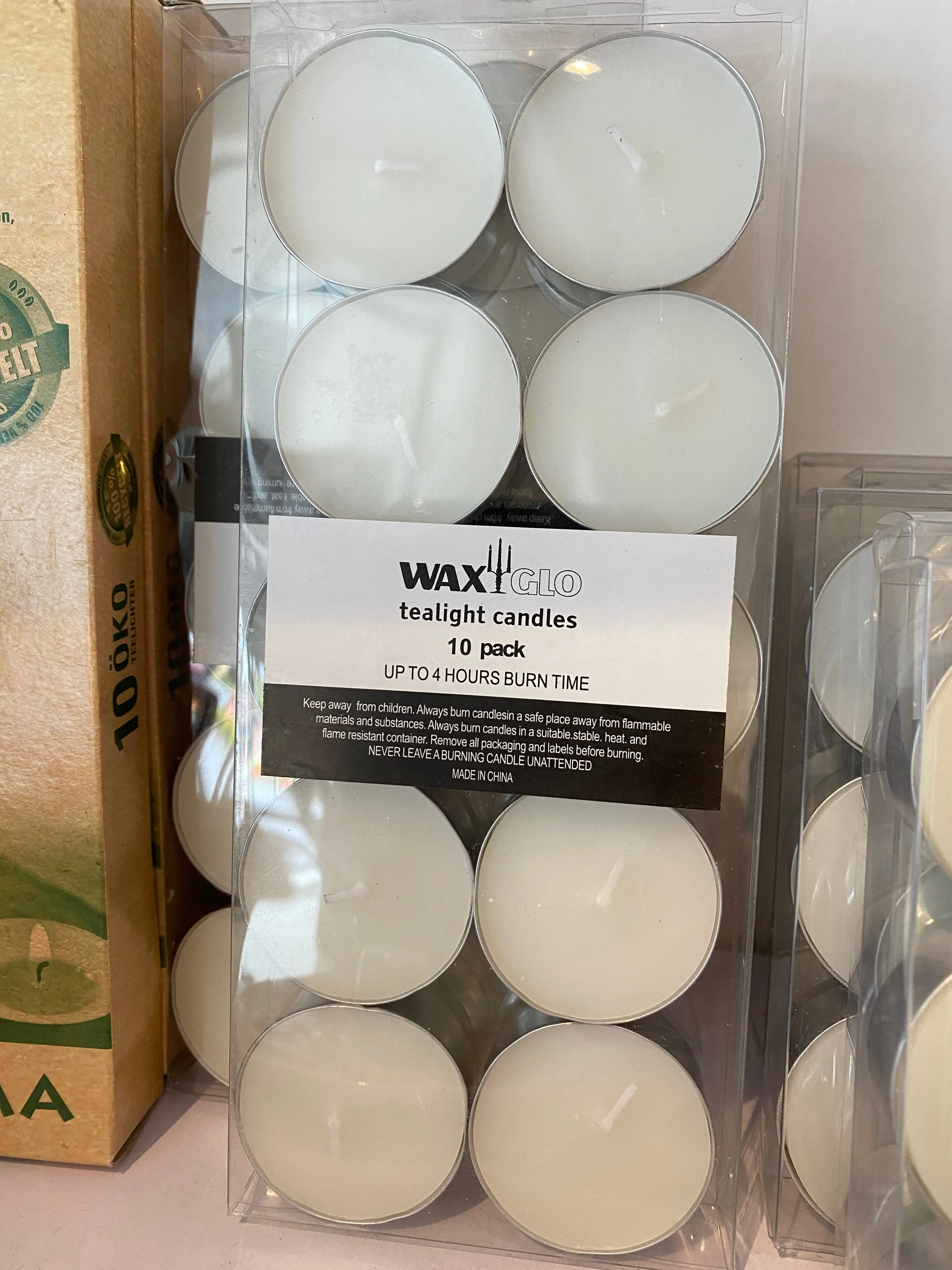 Waxglo Unscented Tealight Candles 4hr Tealight Candles - PKT 10